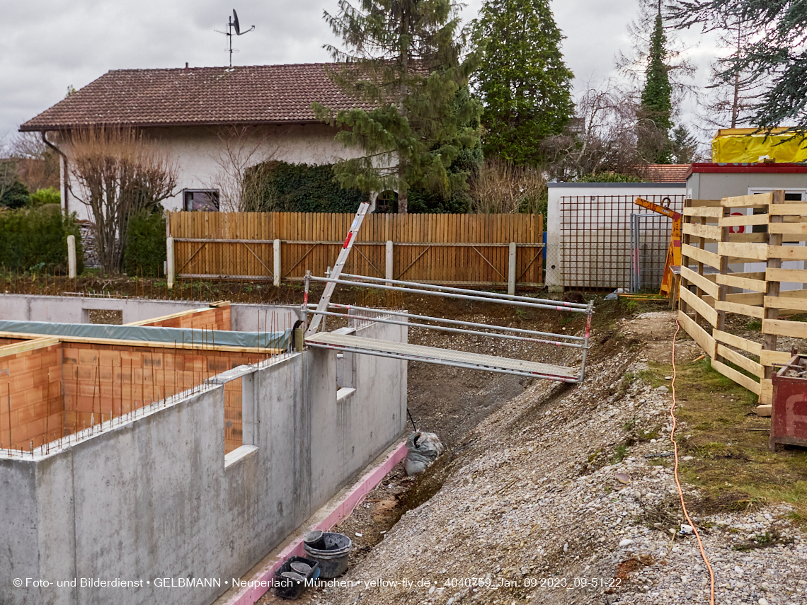 09.01.2023 - Neubau eines Mehrfamilienhause in der Niederalmstraße 16 in Neuperlach-Trudering